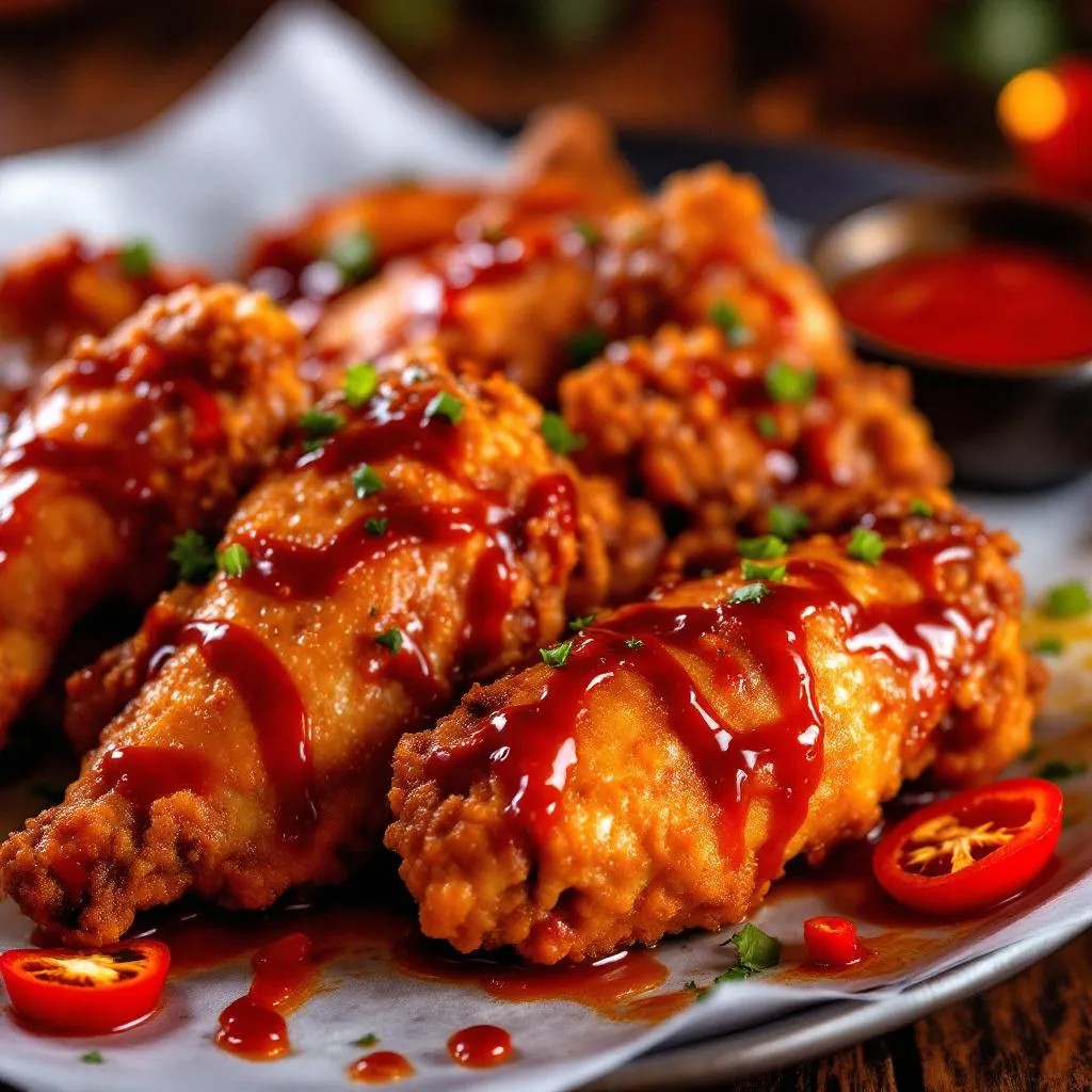 Крылья kfc с острым соусом кимчи
