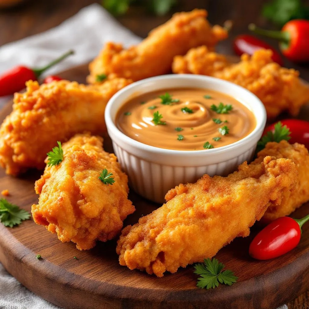 Крылья kfc с бургерным соусом